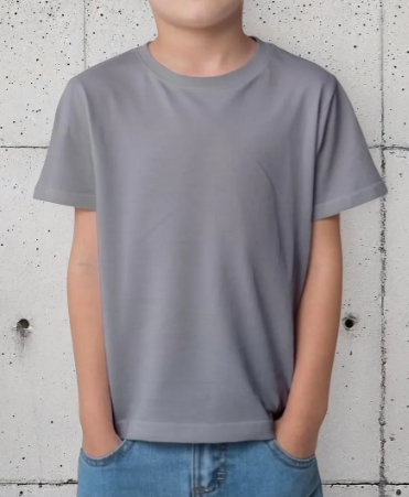Camiseta Infantil Cinza Chumbo