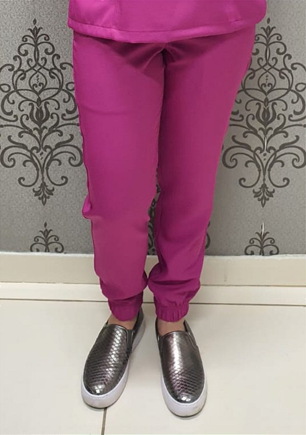 Calça Cirúrgica Feminina Fucsia