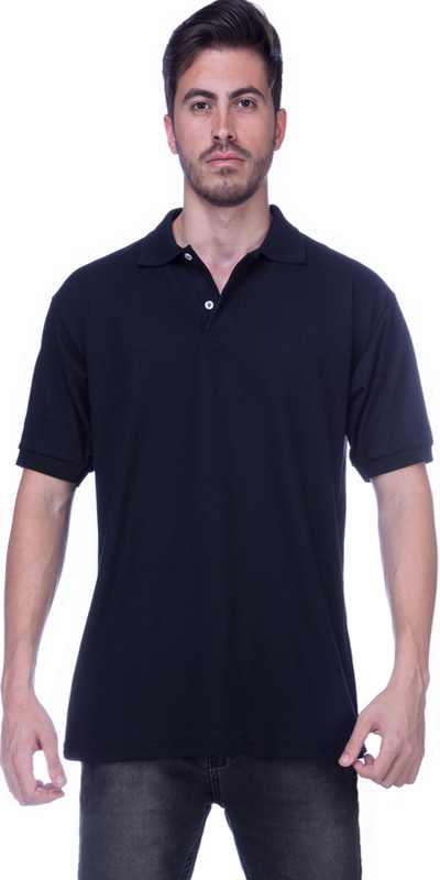 Polo PV Piquet Preta Unissex