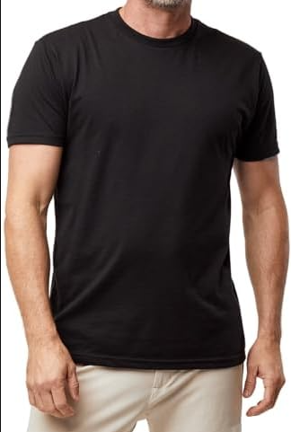 Camiseta Cardada Preta Algodão