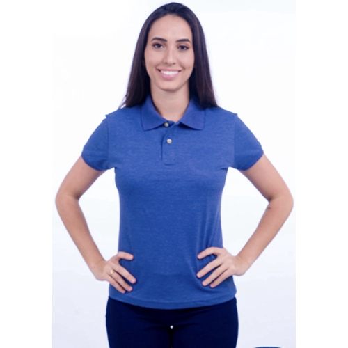 Polo Feminina Azul Royal Premium