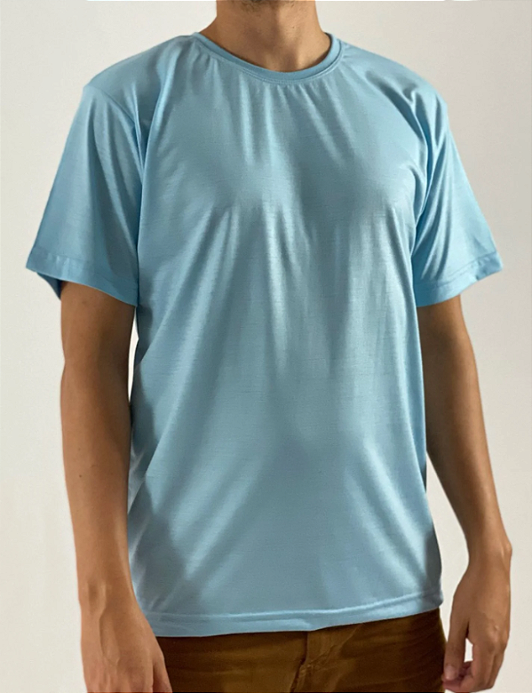 Camiseta Poliester Azul Claro