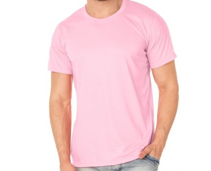Camiseta Poliester Rosa Claro
