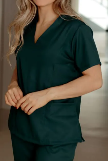 Camisa Cirúrgica Unissex Verde Militar