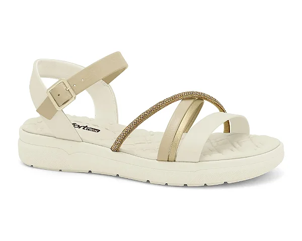 Sandália Papete Bege Coconut Comfortflex 42304