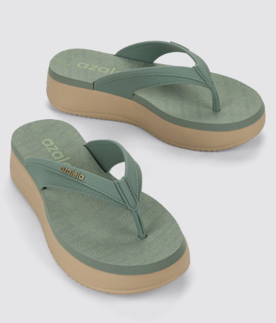 Sandalia  Azaleia Maria Verde Salvia