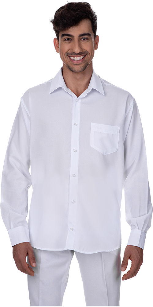 Camisa Social Masculina Branca Manga longa Premium