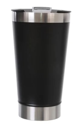 Copo Térmico Special Light Preto de Inox Com Tampa de 500ml
