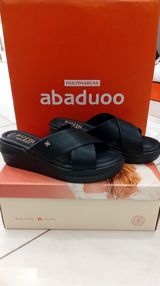 Sandalia Softli 10237 Preta