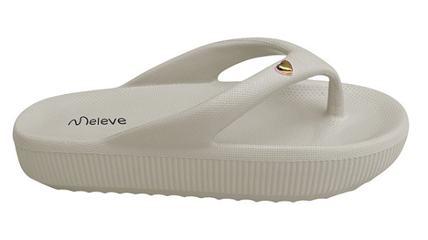 Chinelo Meleve Feminino AT627 Finger Cloud OFF WHITE