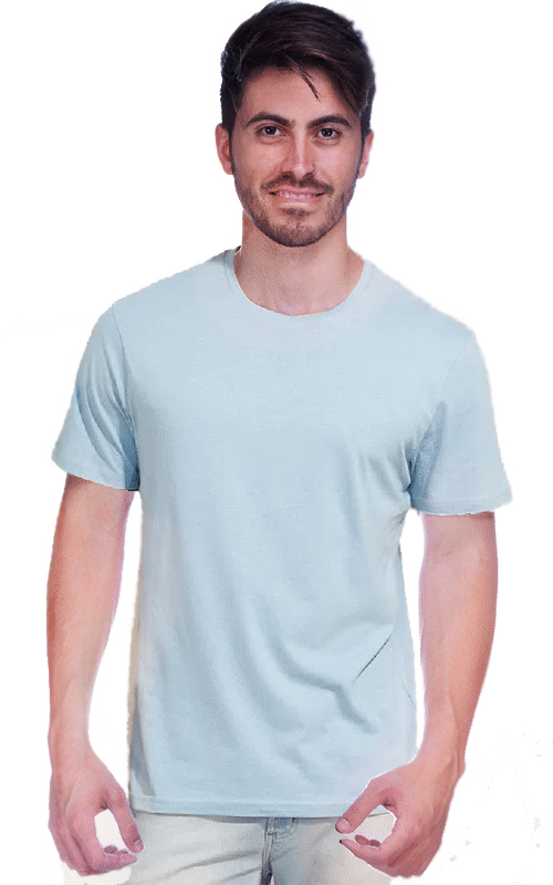 Camiseta Penteada Azul Celeste Premium