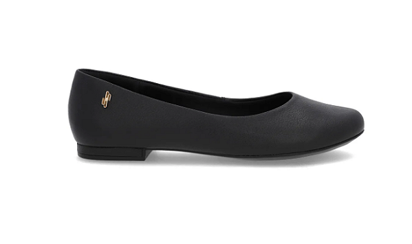 Sapatilha Couro Preto Usaflex