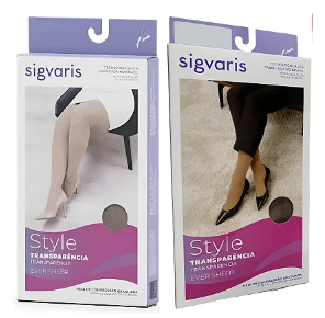 Meia compressão Sigvaris Ever Sheer 20-30 mmHg Caramelo