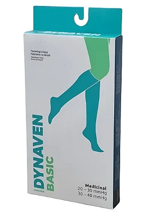 Meia Compressão Dynaven Basic 20-30MMHG Ponteira Aberta Normal Bege