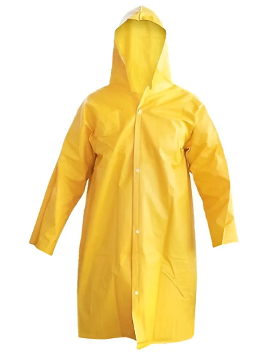 Capa de Chuva  PVC Forrado Soft Amarela