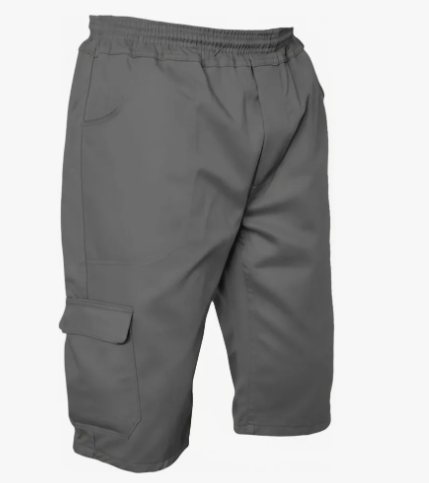 Bermuda de Brim Cargo Cinza