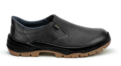 Sapato Elastico Infinity Couro Vaqueta Bico PVC 088G