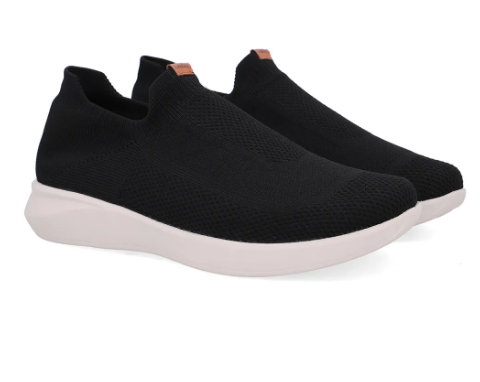 Tênis Tricot Preto Casual Usaflex
