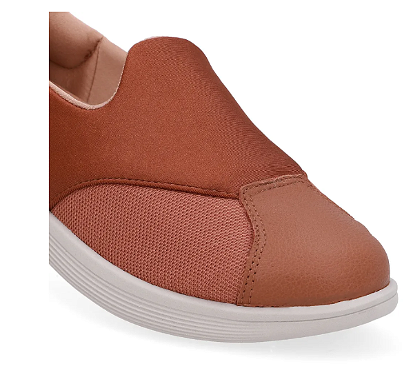 Tênis Slip On Elastano Canela Usaflex