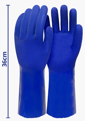Luva Blue PVC Tam 9 CA 49617 Modelo 36cm