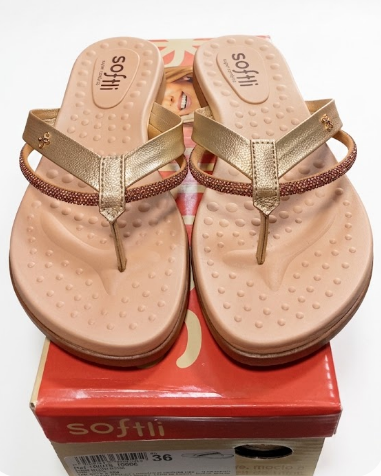 Sandalia Softli Ouro Light 10686