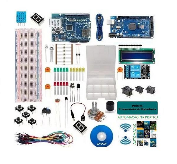 Kit Automação Residencial Arduino Mega 2560 wifi iot + Brinde