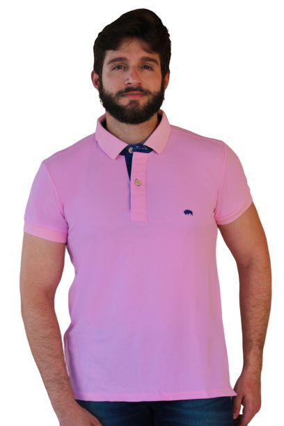 polo rosa hombre