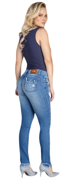 CALÇA B-UP BELLA LYCRA JEANS HIPER DESTROYED