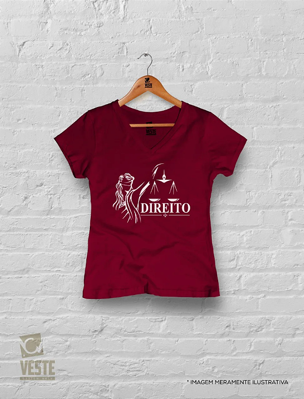Camisa Direito Justiça Feminina - Pronta Entrega
