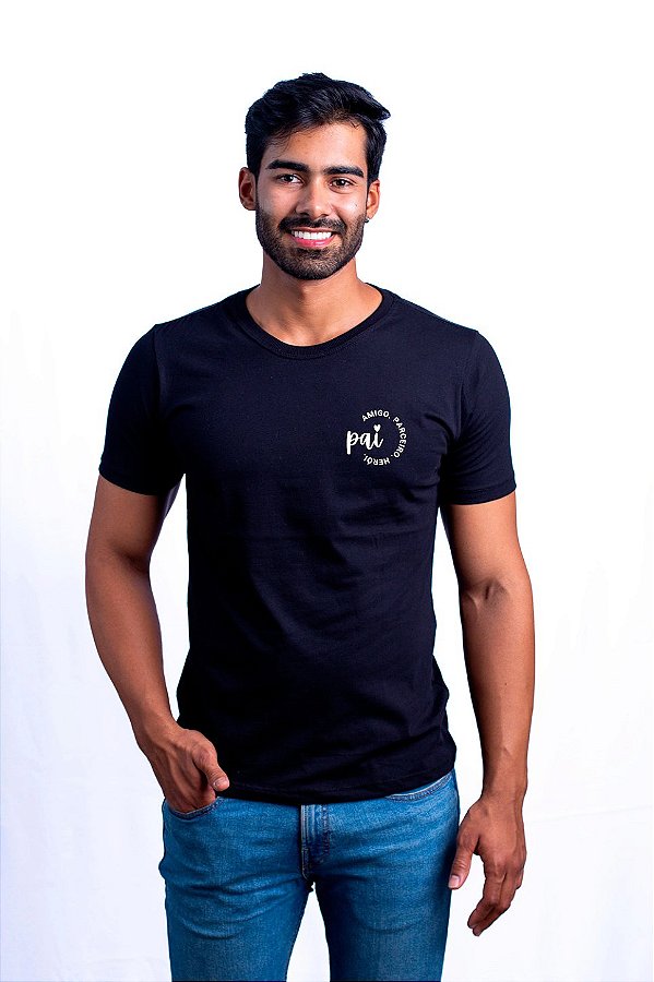 Camisa Dia dos Pais Amigo Parceiro Herói