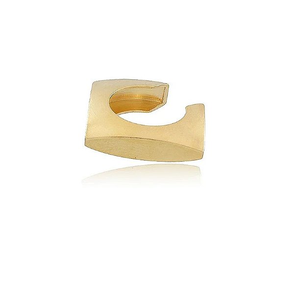 Piercing Ear Cuff Quadrado Magnolia - Banho de Ouro 18k