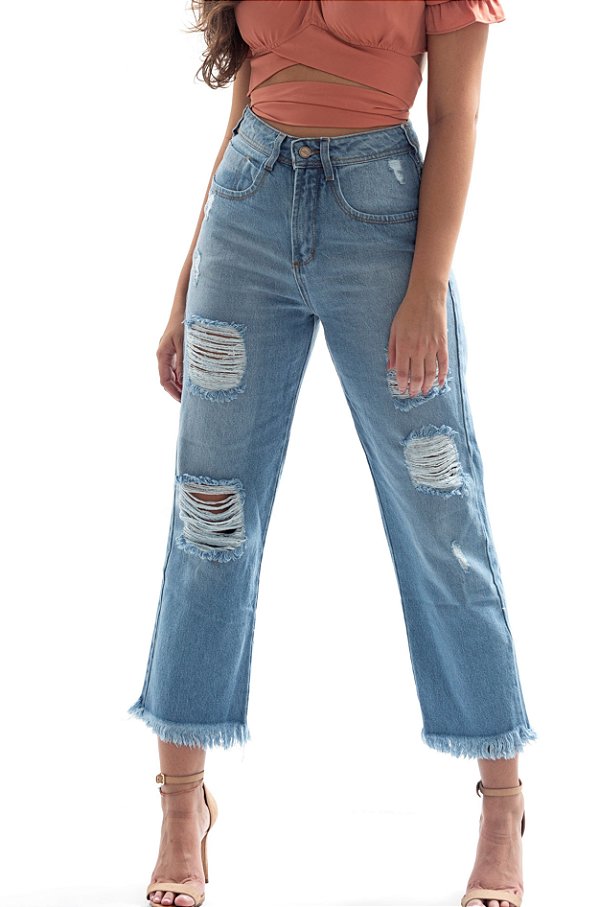 calça jeans cropped