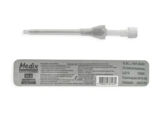Cateter 16G Cinza Teflon Medix 01 uni