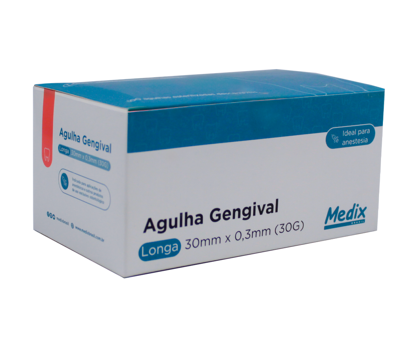 Agulha Gengival Longa 30G Medix 100 uni