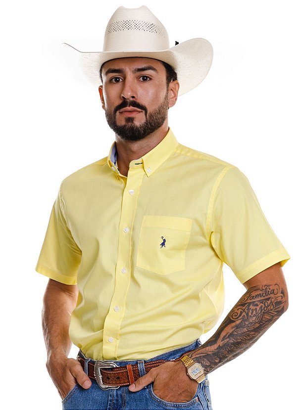 Camisa Masculina Austin Western Manga Curta