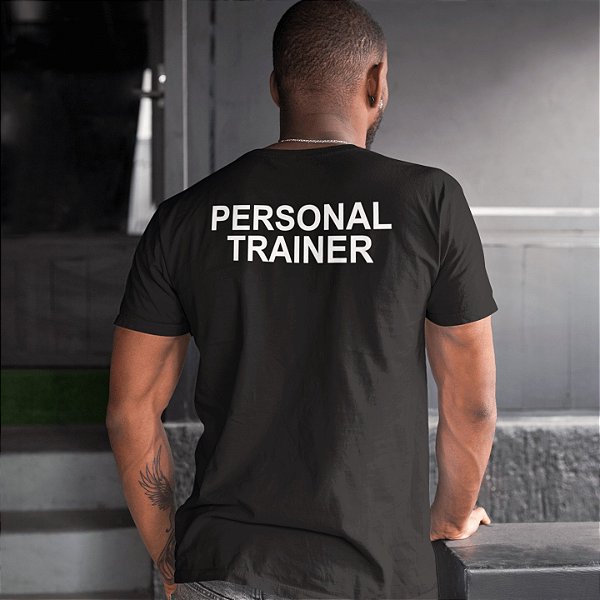 Camiseta Personal Trainer Camisa Professor Frente E Costas - Dking Creative