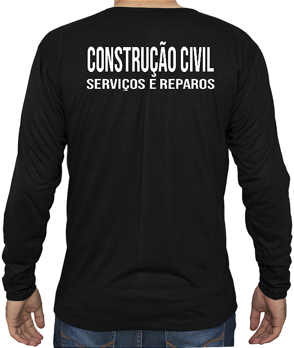 Camiseta Construção Civil Manga Longa