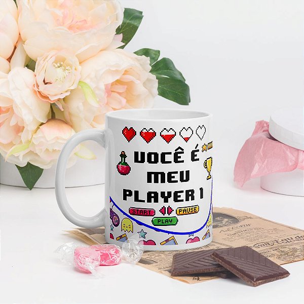 Caneca Você é meu Player 1