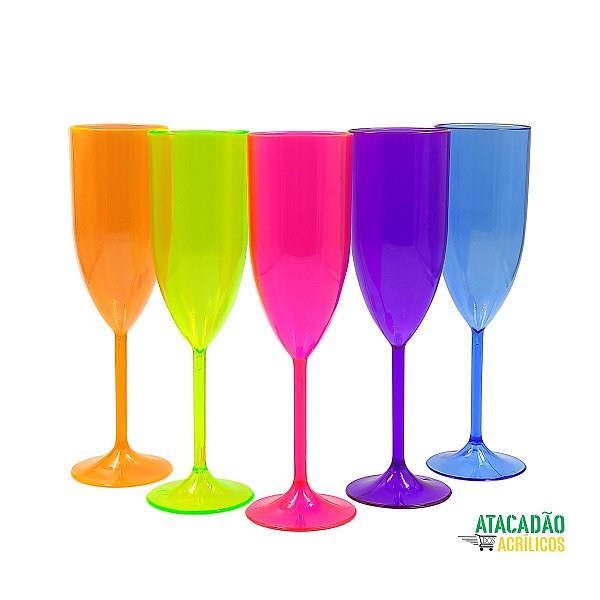 TAÇA CHAMPANHE 170ML NEON