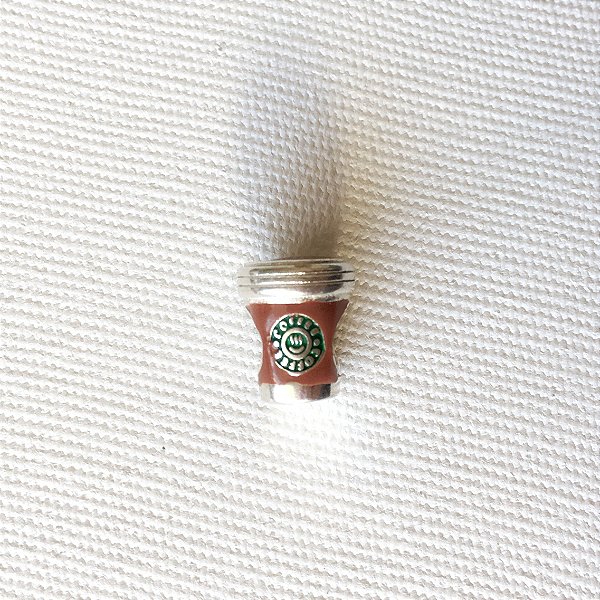 Berloque Starbucks Esmaltado de Prata