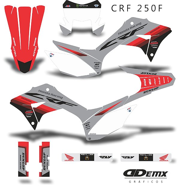 KIT GRÁFICO ADESIVO CRF 250F - 2018 A 2023 - TOYO