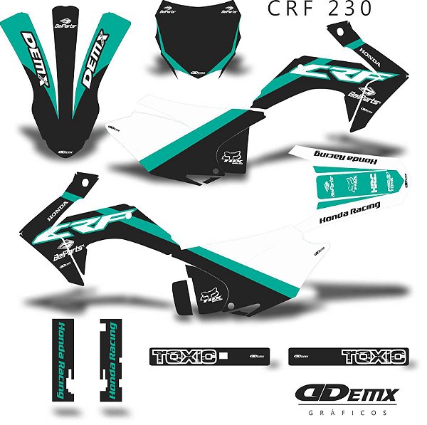 KIT GRÁFICO ADESIVO CRF 230F - 2015 A 2021 - MOTO REX