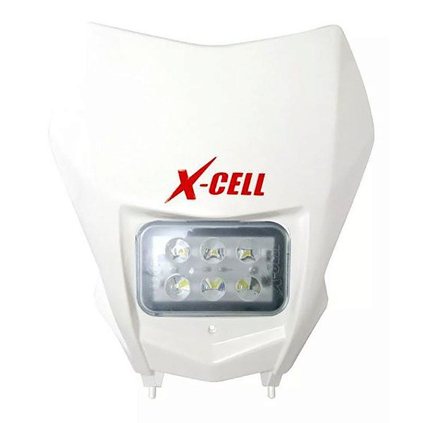 FAROL DE LED X-CELL + CARENAGEM CRF 230 BRANCO - DeMX | Motocross Store
