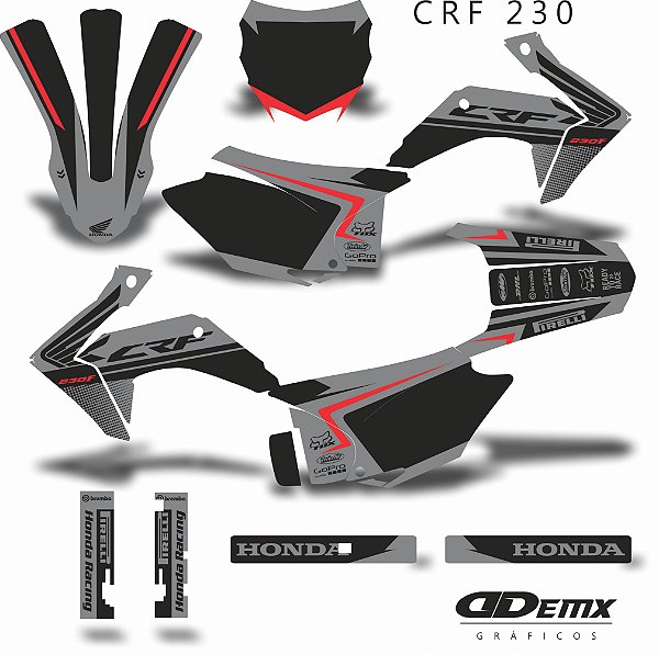 KIT GRÁFICO ADESIVO CRF 230F - 2015 A 2021 - DEADLY CHARGE NEW