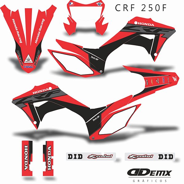 KIT GRÁFICO ADESIVO CRF 250F - 2018 A 2023 - RACING RISKY