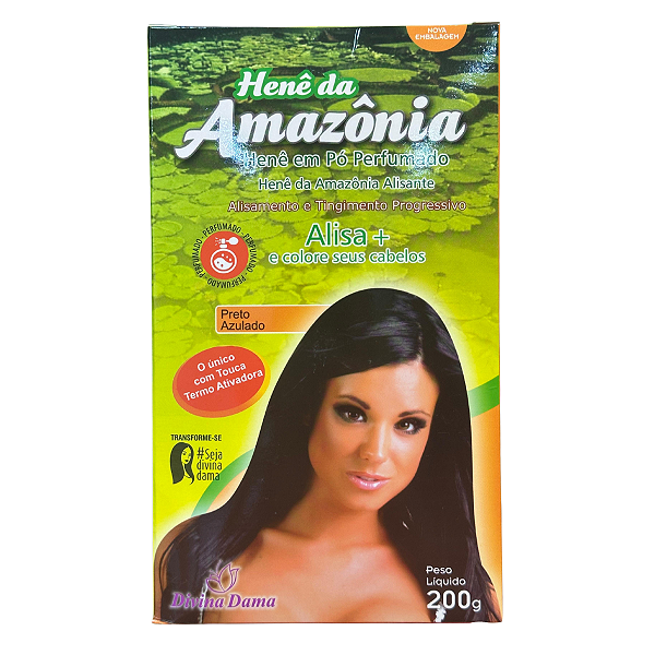 Henê Da Amazônia Em Pó Preto Azulado 200g