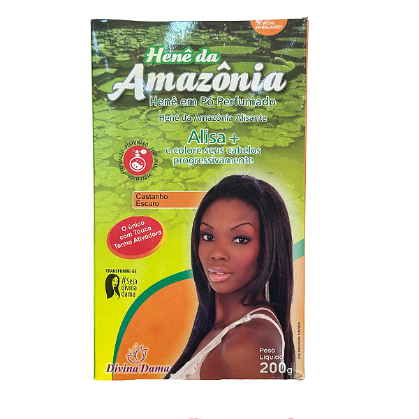 Henê Da Amazônia Em Pó Castanho Escuro 200g