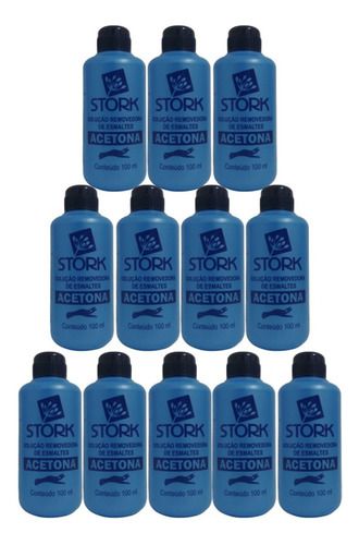 Removedor De Esmaltes Stork 100ml Kit C/ 12un