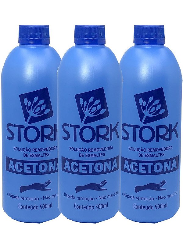 Removedor De Esmaltes Stork 500ml Atacado 12 Unidades