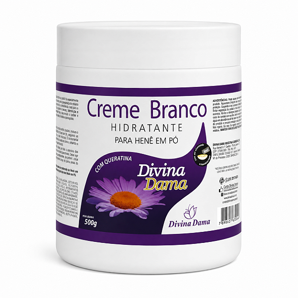 Creme Branco Para Hene Da Divina Dama 500g